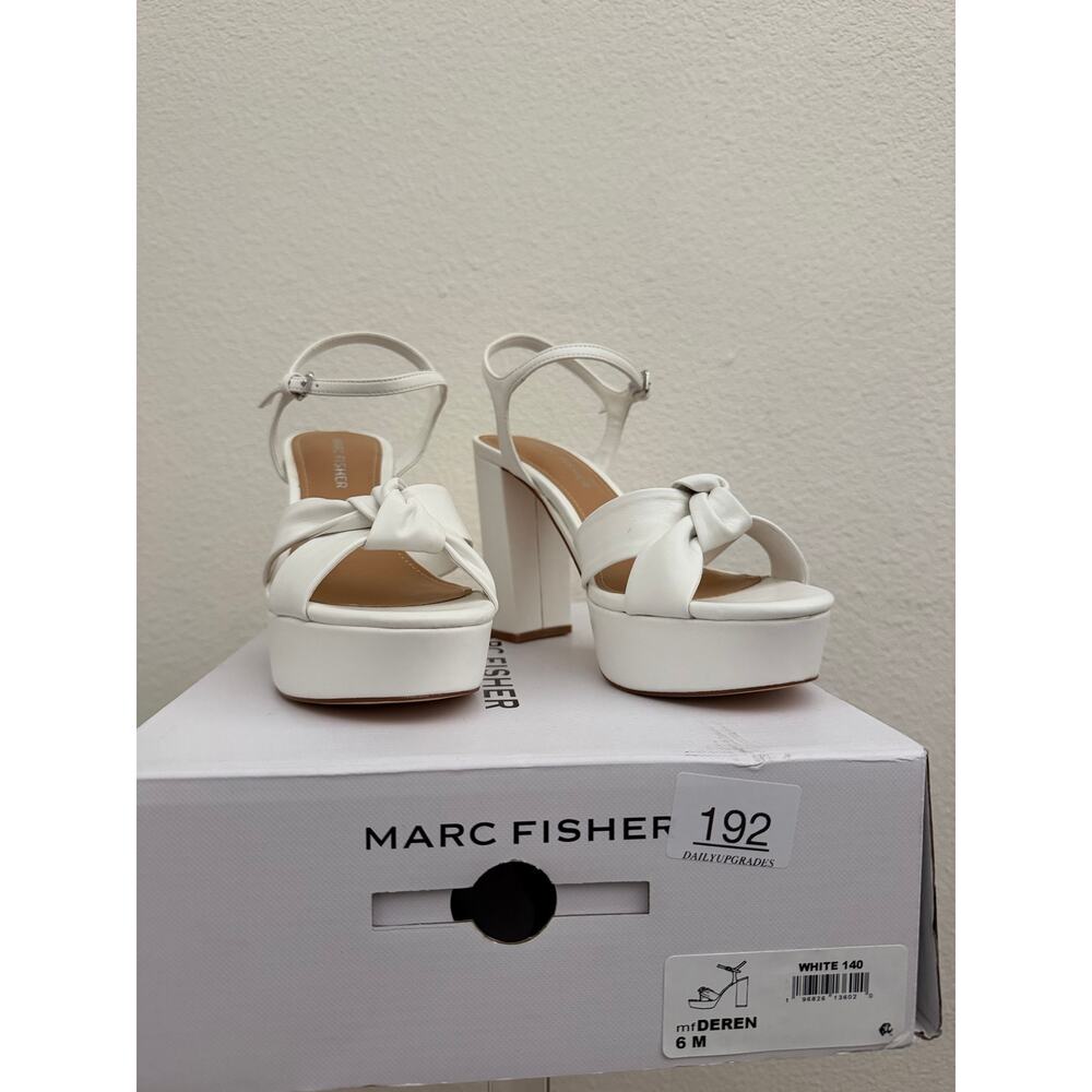 New Marc Fisher Deren white platform heels sz 6 - Picture 4 of 7